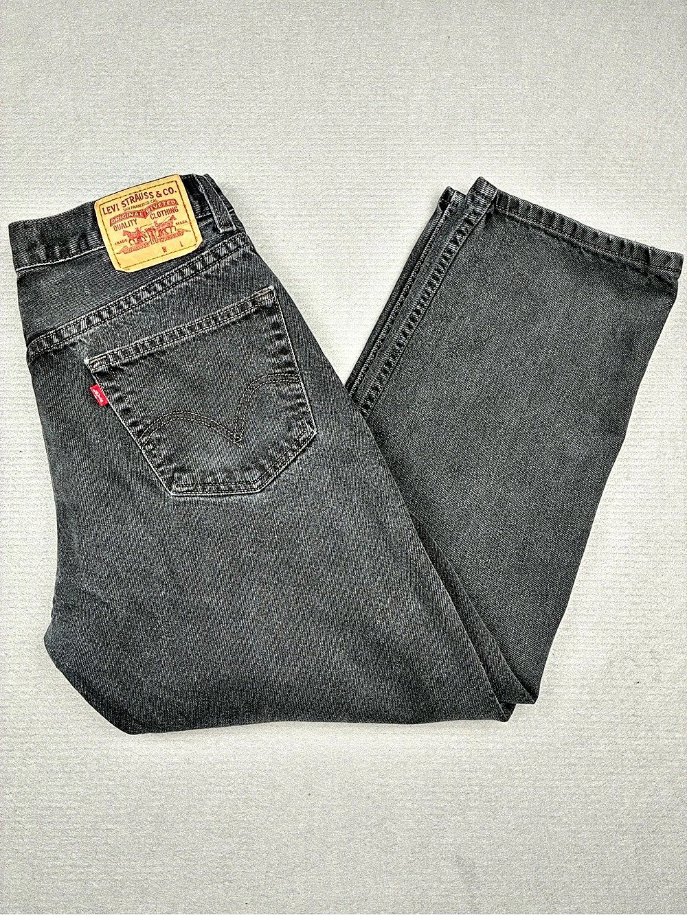 Y2K Levi's 550 Relaxed Fit Mens 33x28 Jeans Black Denim